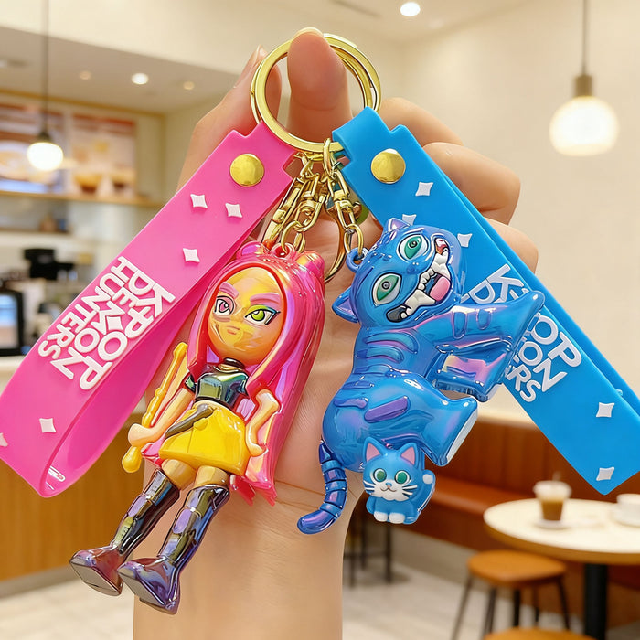 Wholesale Cartoon Silicone PVC Keychain Bag Charm Gift for Party MOQ≥2
