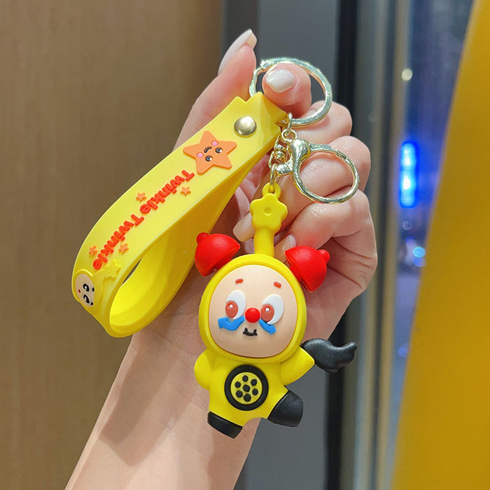 Wholesale Cartoon Star Character 3D PVC Keychain Bag Charm Stylish Student Backpack Pendant Birthday Gift Boutique Resale
