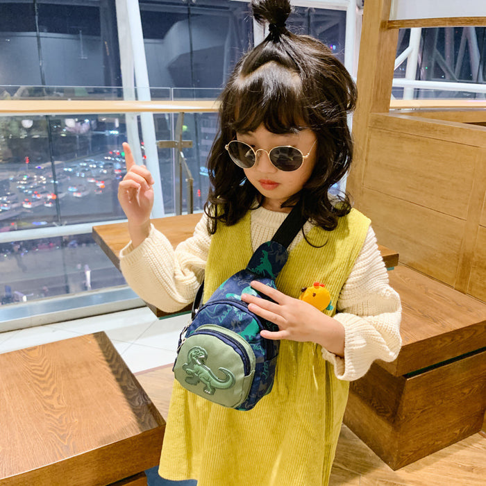 Wholesale Children's Waist Bag Boys Dinosaur Crossbody Small Bag Fashionable Children's Chest Bag Coin Purse Baby Small Bag