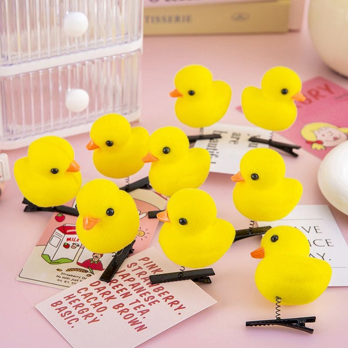 Wholesale Yellow Duck Hairpin Spring Clip Cute Children' s Hair Clips