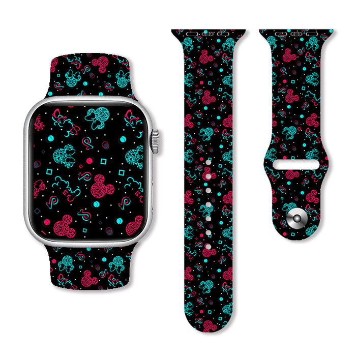 Wholesale Printed Silicone Watch Strap Wristband JDC-WD-NuoQi044