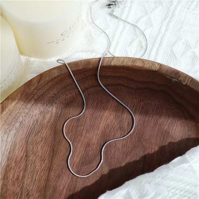 Wholesale Plain chain pendant gold necklace