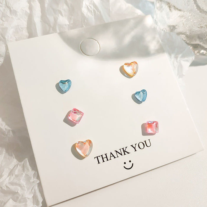 Wholesale Silver needle earrings, versatile daily earrings, peach heart earrings
