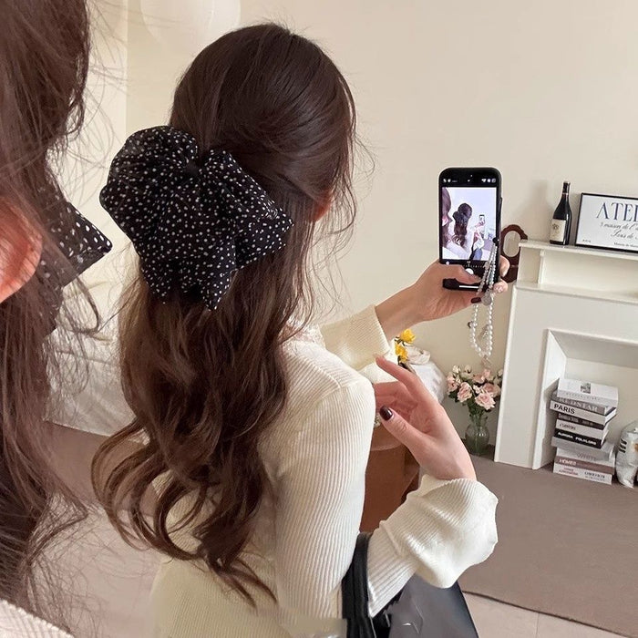 Wholesale Bow Grab Clip Elegant Fashion Chiffon Half Grab Hair Accessories Women's Hairpin Clip