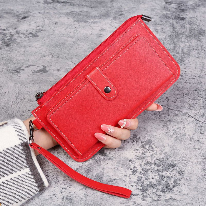 Wholesale Chic Urban Simplicity PU Wallet for Women Solid Color with Coin Pocket Daily Use Accessory MOQ≥3