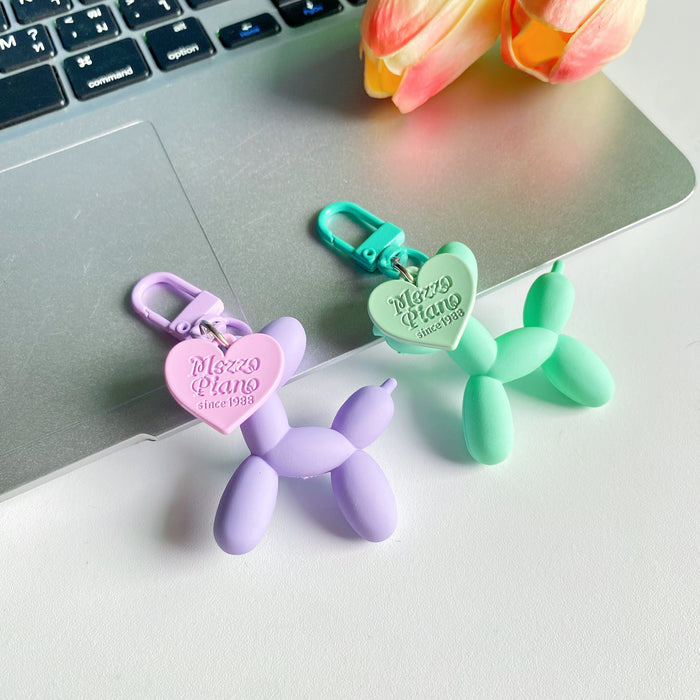 Wholesale Colorful heart-shaped balloon keychain, cartoon keychain, personalized gift, backpack decoration