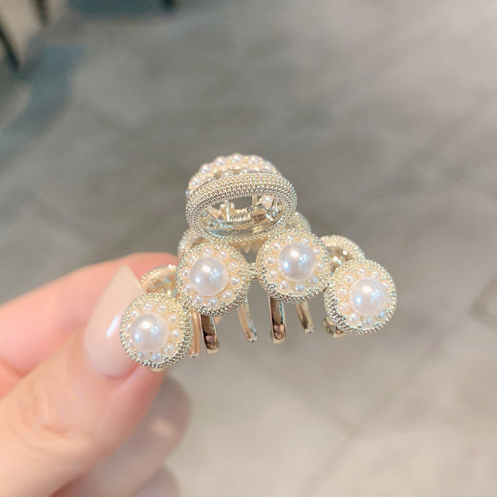 Wholesale Pearl small size shark clip gold-plated head clip female top clip headdress