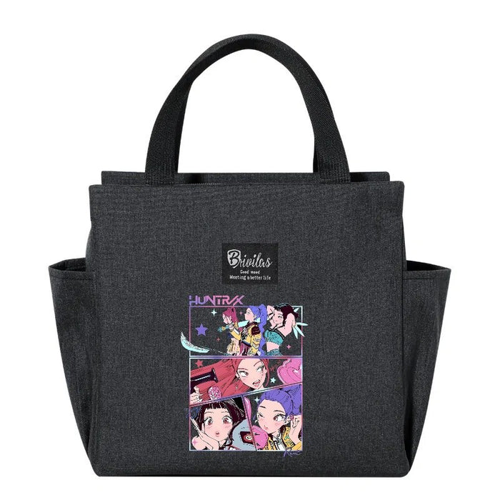 Wholesale Cute Cartoon Print Insulated Lunch Boxes Handbags