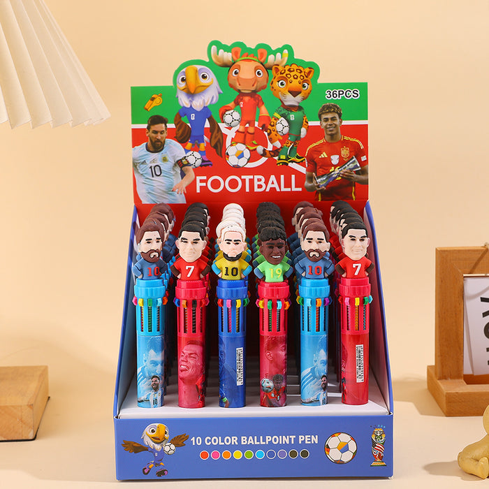 Wholesale 36pcs Cartoon 10 Color Push Button Ballpoint Pens Multi Color Cute Pens For Everyday Office And Party Use