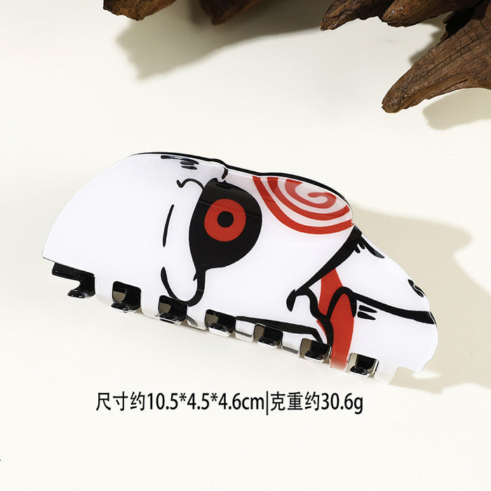 Wholesale Sparkling Girl  Hairpin Funny Ghost Face Clip European and American Horror Dark Clown Shark Clip Hair Accessories