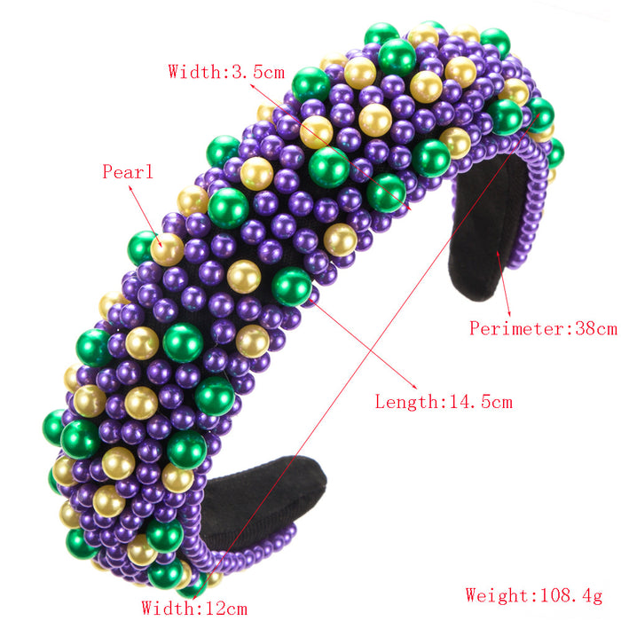 Wholesale Valentine' s Day headband with colorful beads