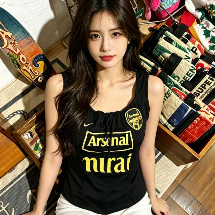 Wholesale World Cup Boutique Cheerleader Crop Top Stripes Green Black Cotton Sleeveless