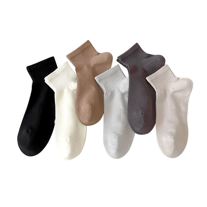 Wholesale Socks made of pure cotton thin mesh breathable short tube men's socks versatile casual socks