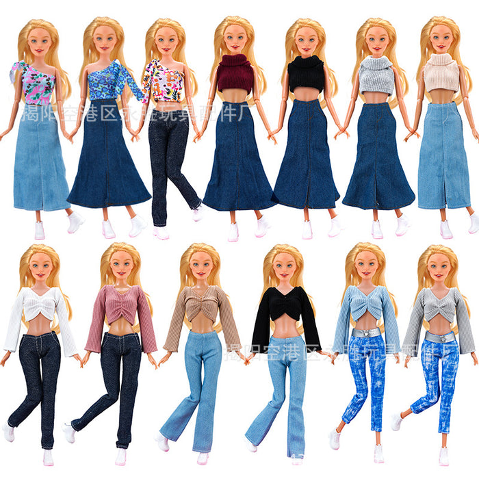 Wholesale Autumn clothes,  fresh and simple clothing mini design baby clothes girls'  toys