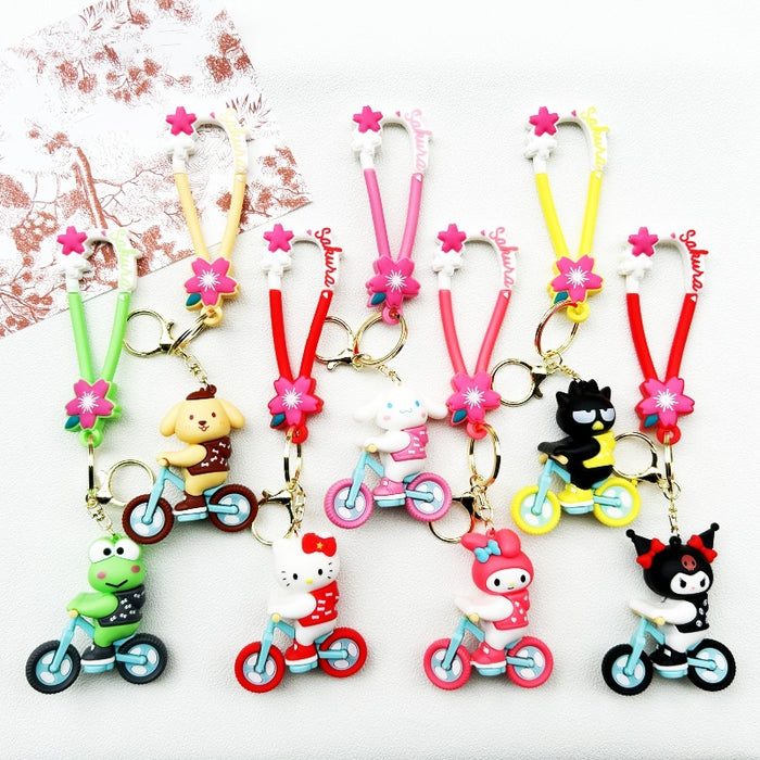 Wholesale PVC Cartoon Doll Bicycle Keychain JDC-KC-WuYi108