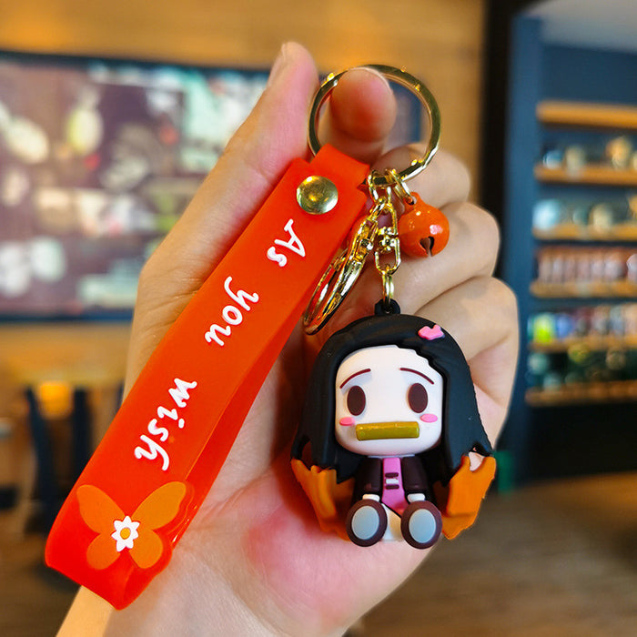 Wholesale Rubber Cartoon Doll Three-dimensional Keychain JDC-KC-Tingm098