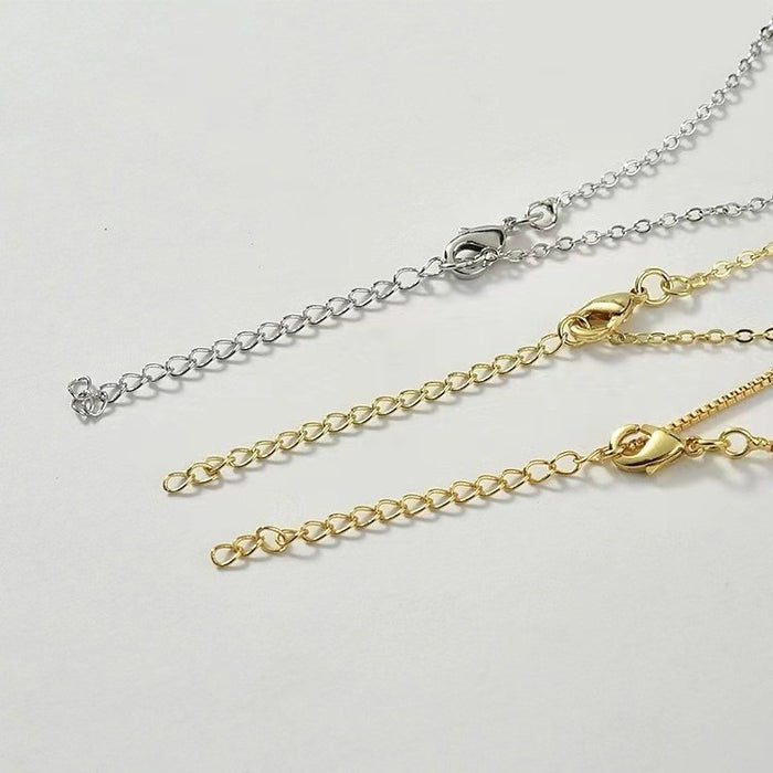 Wholesale 18K True Gold Copper Cross O-chain Clavicle Chain Box Necklace Necklace