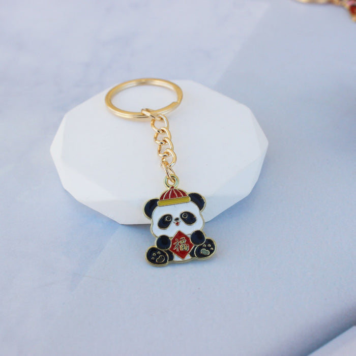 Wholesale Panda keychain  bag pendant  cartoon small gift key chain ornaments