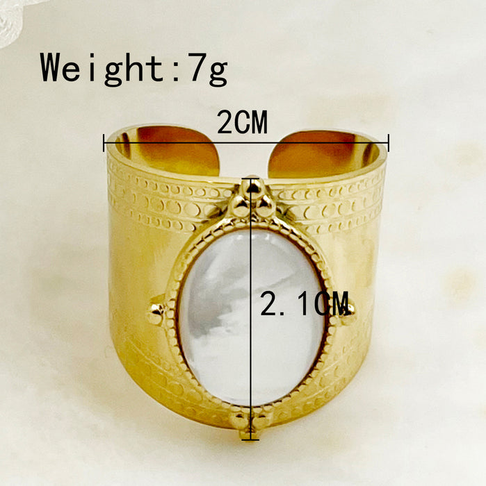 Wholesale Stainless Steel Electroplated Embossed Pattern Ring JDC-RS-Jinyue008