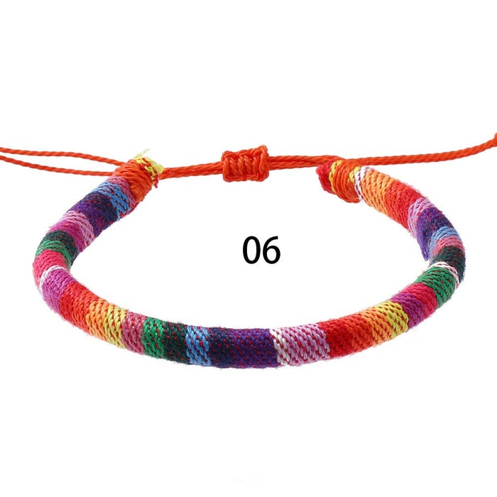 Wholesale Hot Sale Bohemian Ethnic Style Hand-woven Bracelets Colorful Surfing Cloth Bracelets Friendship Bracelets JDC-BT-XH006