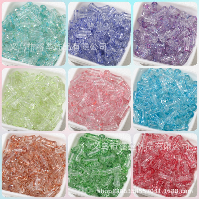 Wholesale 50pcs Bamboo Joint Glass Loose Beads 6mm