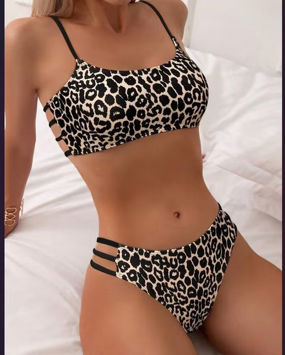 Wholesale Sexy leopard print split two-piece sexy bikini swimsuit