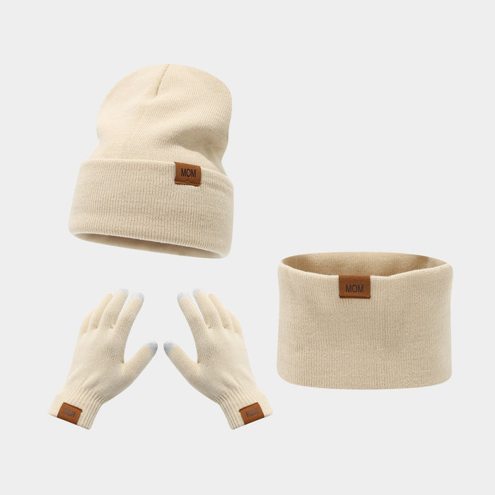 Wholesale Letter Mark Winter Warm Hat Set