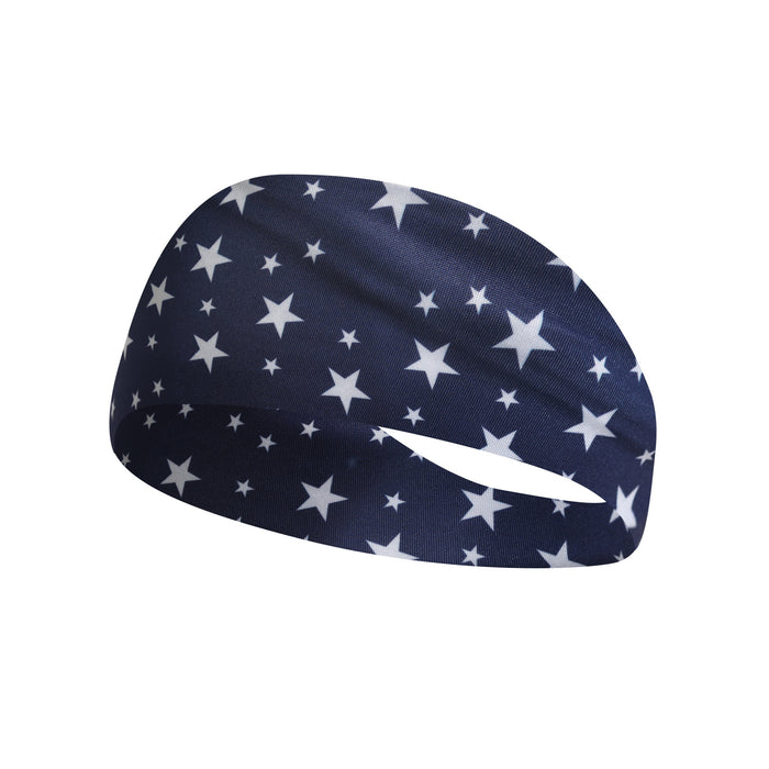 Wholesale American Flag Independence Day Stars Knotted Sweat Absorbent Sports Bundle Fabric Headband JDC-HD-YunQ002