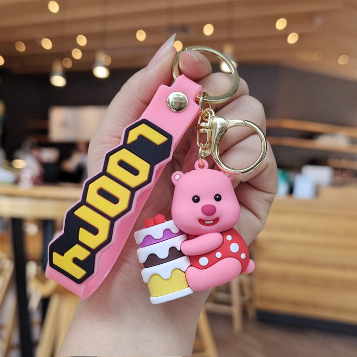 Wholesale  Cute  keychain pendant  doll ornaments  small gift cartoon car key chain