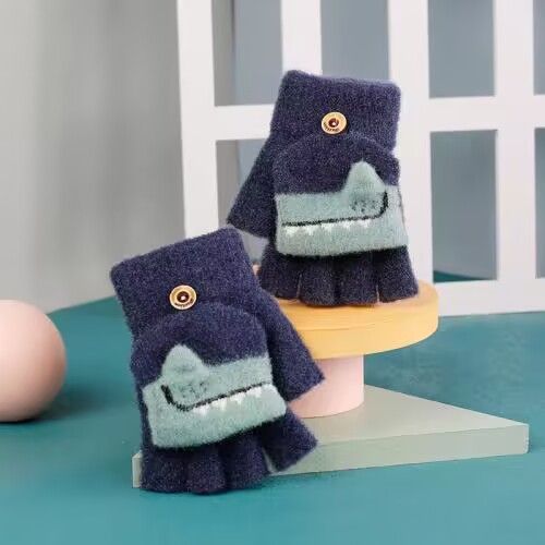 Wholesale Children' s open finger winter warm gloves