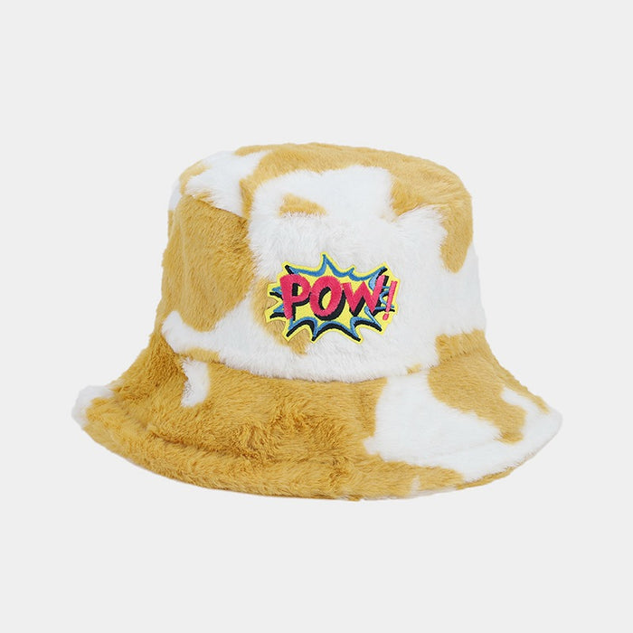 Wholesale Cow Pattern Plush Bucket Hat JDC-FH-LvY050