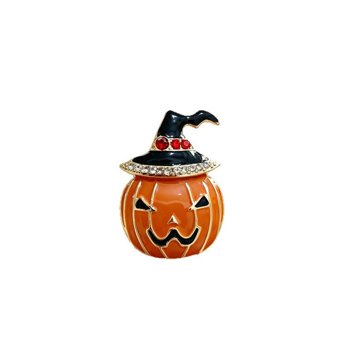 Wholesale Chic  Pumpkin Brooch Alloy Witch Hat Pin Decorative Coat Suit Accessory