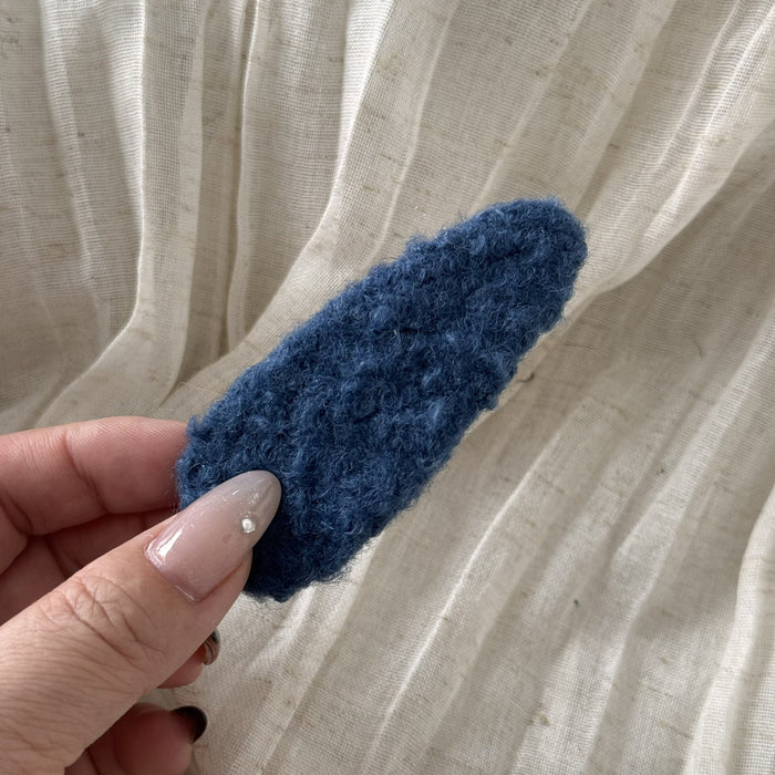 Wholesale Plush Hair Clips with Colorful Lamb Wool on the Side