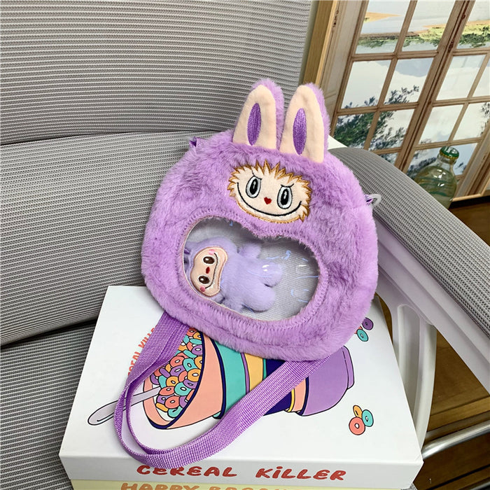 Wholesale Stuffed Bag Women' s Crossbody Bag Cartoon Kidsren' s Bag Ins New Cute Little Girl Doll Handbag Shoulder Bag