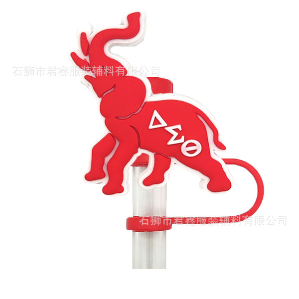 Wholesale 50pcs Red Community Straw Cap  Decorative Dust Plug Straw Cover