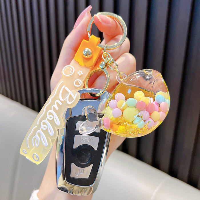 Wholesale Acrylic Jelly Bean Whale Keychain JDC-KC-WoA048