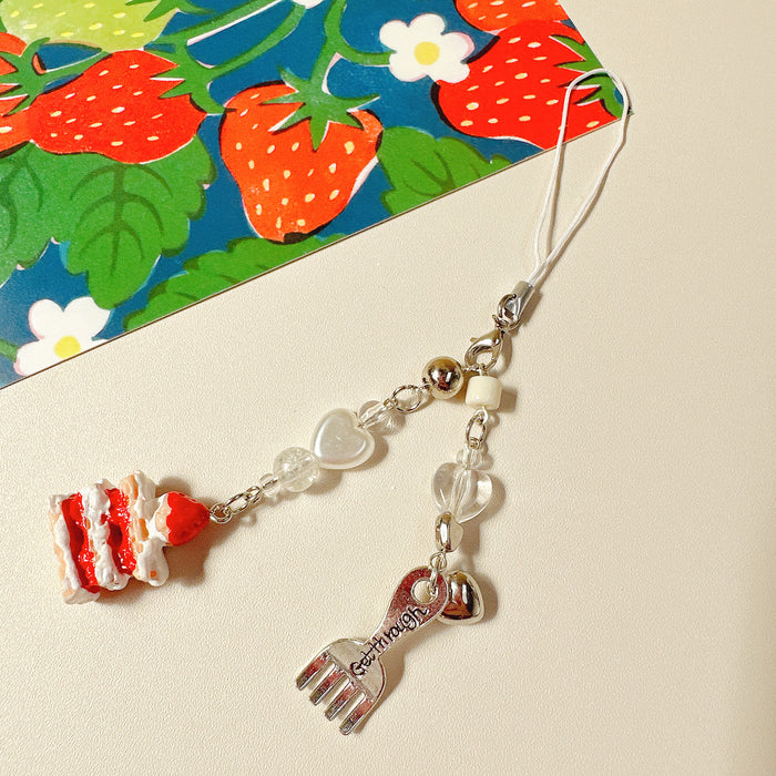 Wholesale Beaded Pendant Cute Girl Heart Mobile Phone Chain Bag Accessories