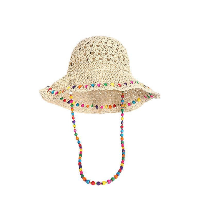 Wholesale Colorful Woven Hat Women's Summer Arrival Seaside Holiday Style Hat Big Brim Sunscreen Fisherman's Hat