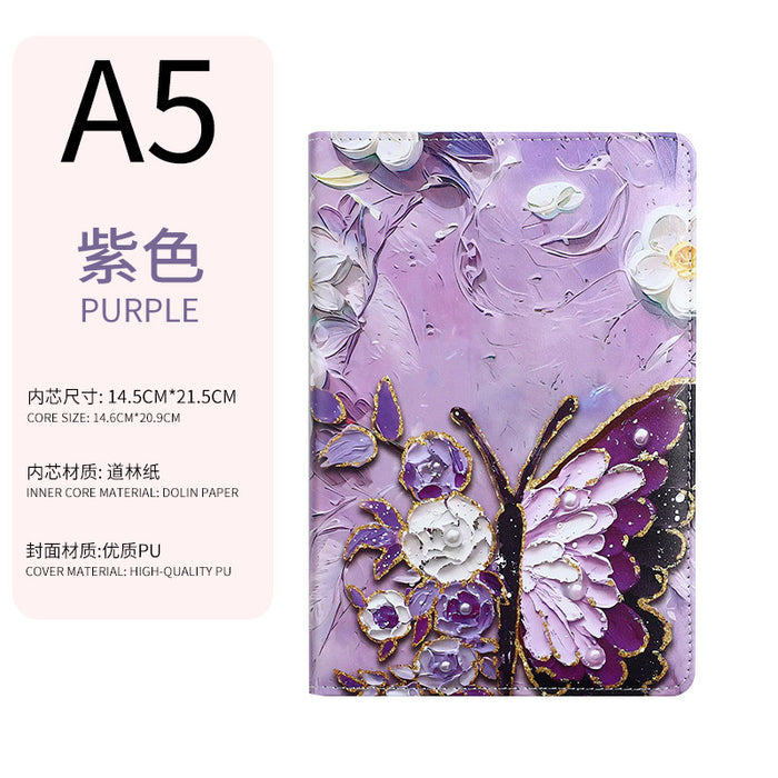 Wholesale Imitation Leather A5 Butterfly Notebook Stylish for Student and Office Use