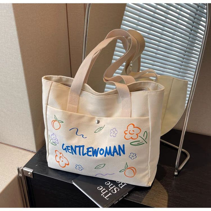 Wholesale Large canvas floral tote bag