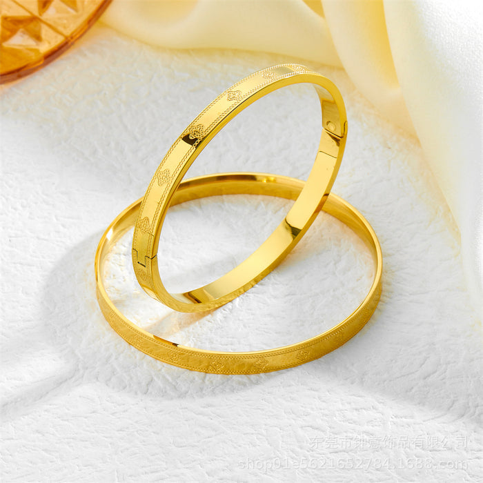 Wholesale Solid bracelet titanium steel gold bracelet