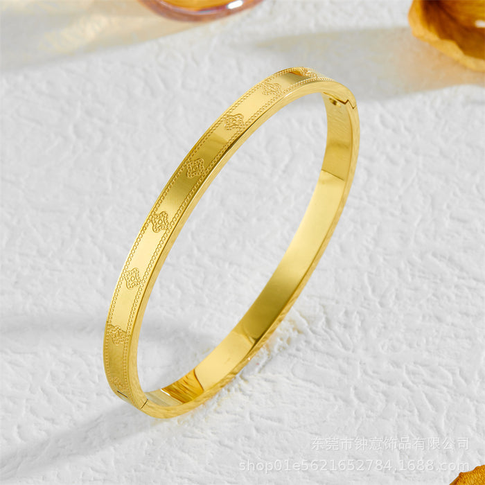 Wholesale Solid bracelet titanium steel gold bracelet