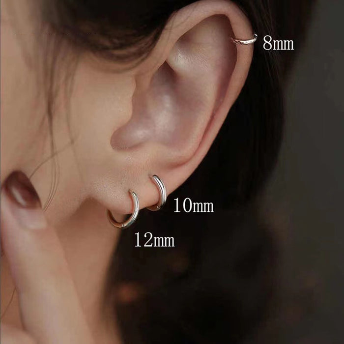 Wholesale Fashionable and minimalist plain circle earrings, female circle earrings, stud style, minimalist personality, cool style, ear buckle accessories