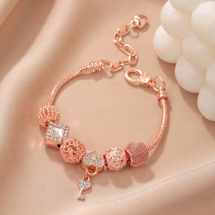 Wholesale New Style Handmade Rose Gold Bead Fashion Buckle Bracelet