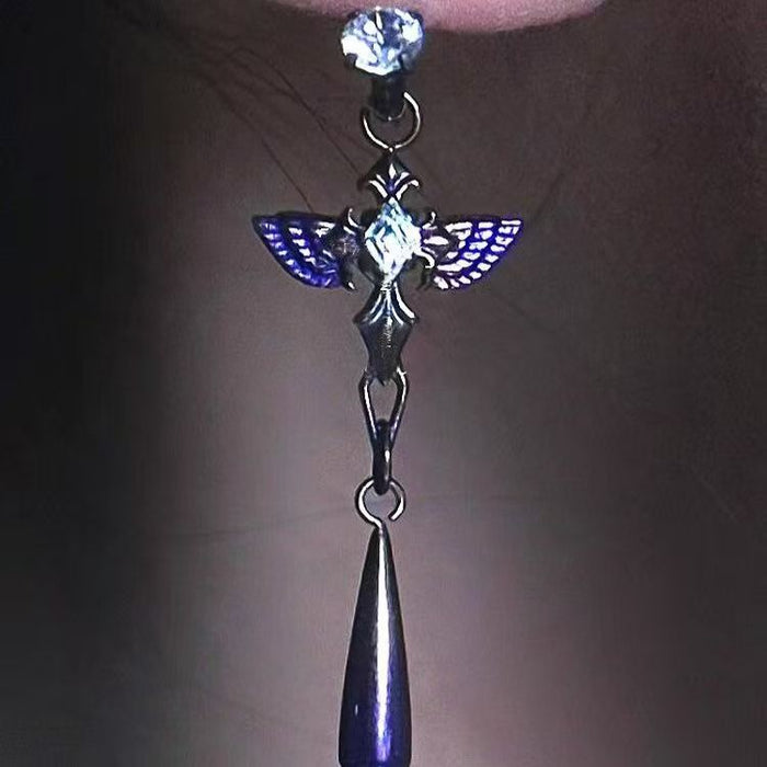 Wholesale Iris pendant earrings, light luxury temperament earrings