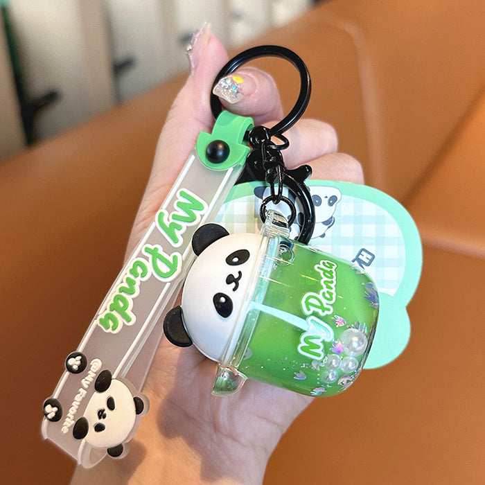 Wholesale Panda Projection Camera Pendant Creative Multi Functional Drip Glue Keychain JDC-KC-LingY024