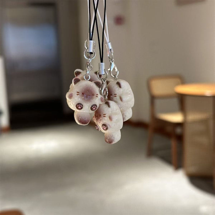 Wholesale Cute Siamese cat pendant cartoon all-match ins style keychain cat bag pendant gift ornaments