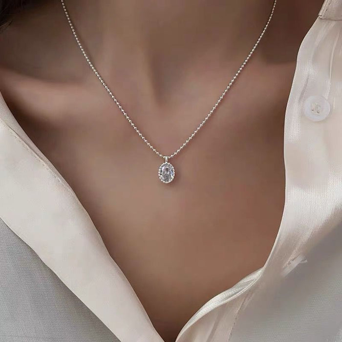 Wholesale S925 Silver  Necklace Women's  Clavicle Chain choker necklace