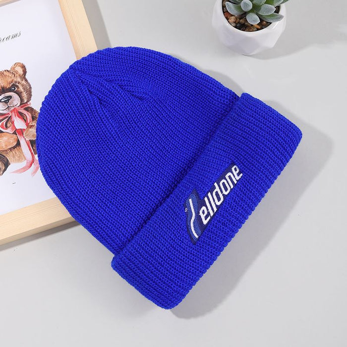 Wholesale Letter Embroidery Solid Color Acrylic Knitted Wool Hat JDC-FH-YBQX005