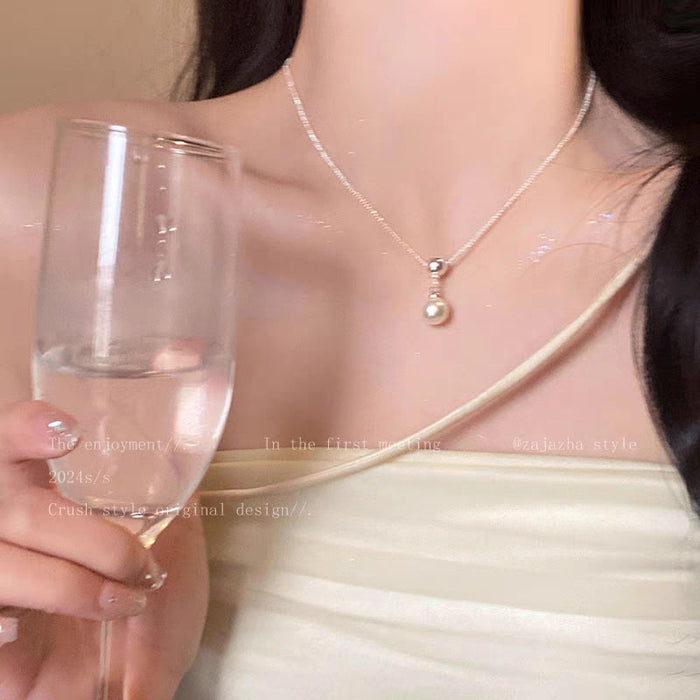 Wholesale S925 Silver  Necklace Women's  Clavicle Chain choker necklace